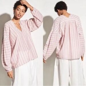 Vince | variegated strip longsleeve pullover top